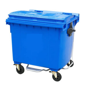 1100 liter Outdoor dumpster garbage bin industrial plastic waste bin container recycle dustbin with wheels